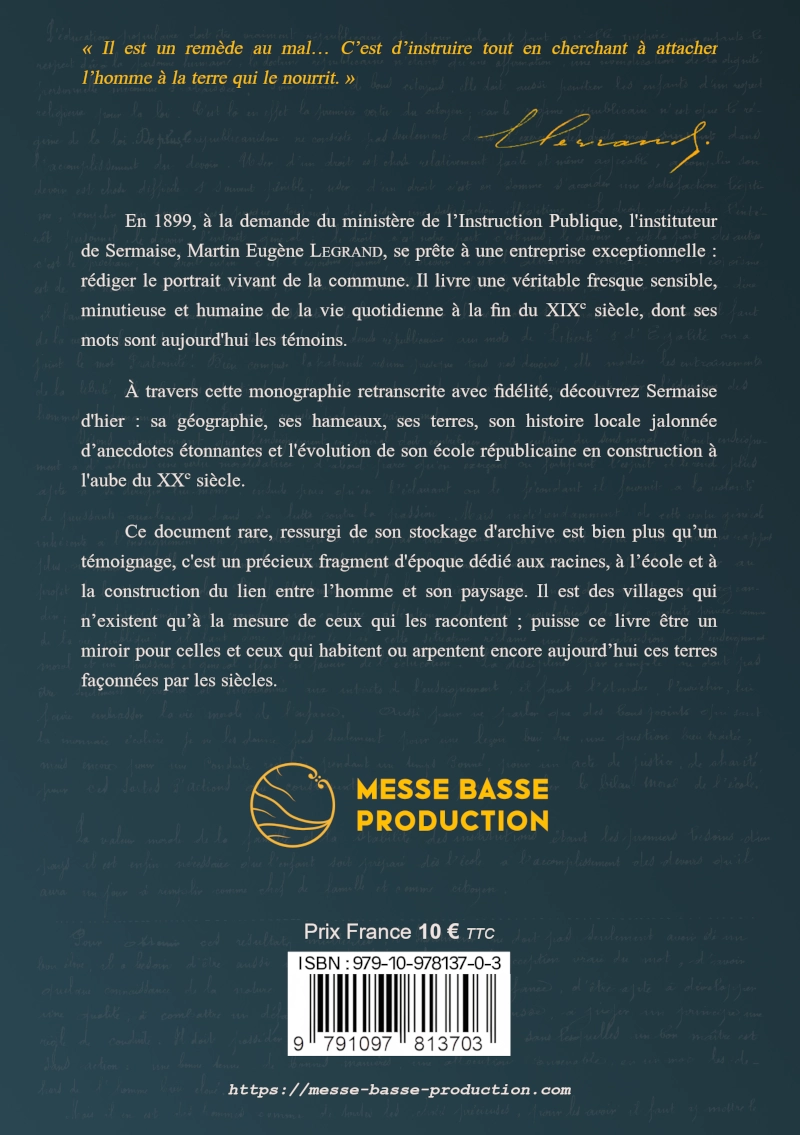 Quatrième de couverture du livre